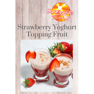 Strawberry yoghurt topping fruit